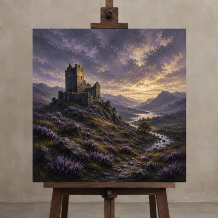 Premium Wall Art Kare Html Edition – CP-UK-SH-S-001 displayed on a studio easel