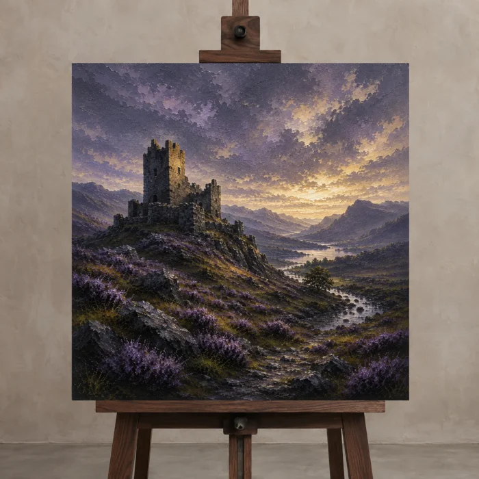 Premium Wall Art Kare Html Edition – CP-UK-SH-S-001 displayed on a studio easel