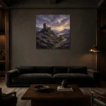 Premium Wall Art Kare Html Edition – CP-UK-SH-S-001 shown in a warm modern interior