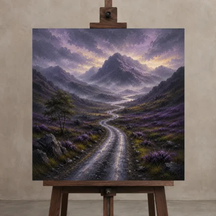 Premium Wall Art Kare Html Edition – CP-UK-SH-S-002 displayed on a studio easel