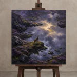 Premium Wall Art Kare Html Edition – CP-UK-SH-S-003 displayed on a studio easel