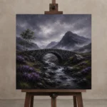 Premium Wall Art Kare Html Edition – CP-UK-SH-S-005 displayed on a studio easel