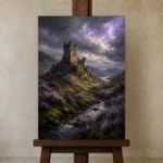 Premium Wall Art Dikey Html Edition – CP-UK-SH-V-001 displayed on a studio easel