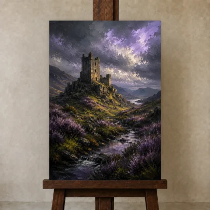 Premium Wall Art Dikey Html Edition – CP-UK-SH-V-001 displayed on a studio easel