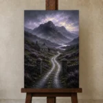 Premium Wall Art Dikey Html Edition – CP-UK-SH-V-002 displayed on a studio easel