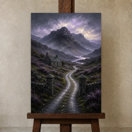 Premium Wall Art Dikey Html Edition – CP-UK-SH-V-002 displayed on a studio easel