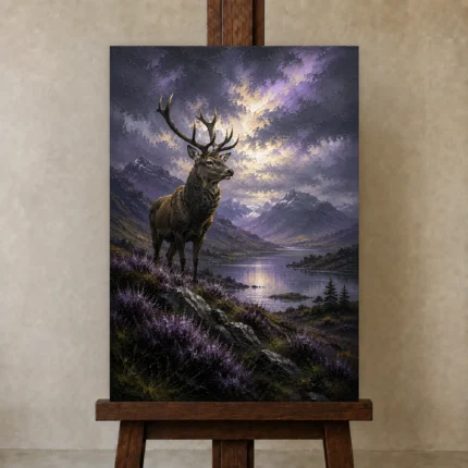 Premium Wall Art Dikey Html Edition – CP-UK-SH-V-003 displayed on a studio easel