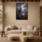 Premium Wall Art Dikey Html Edition – CP-UK-SH-V-003 presented in a sophisticated home setting