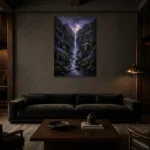 Premium Wall Art Dikey Html Edition – CP-UK-SH-V-004 shown in a warm modern interior