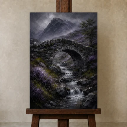 Premium Wall Art Dikey Html Edition – CP-UK-SH-V-005 displayed on a studio easel