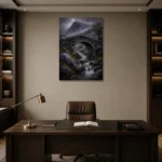 Premium Wall Art Dikey Html Edition – CP-UK-SH-V-005 displayed in a contemporary gallery-inspired room