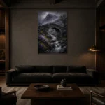 Premium Wall Art Dikey Html Edition – CP-UK-SH-V-005 shown in a warm modern interior