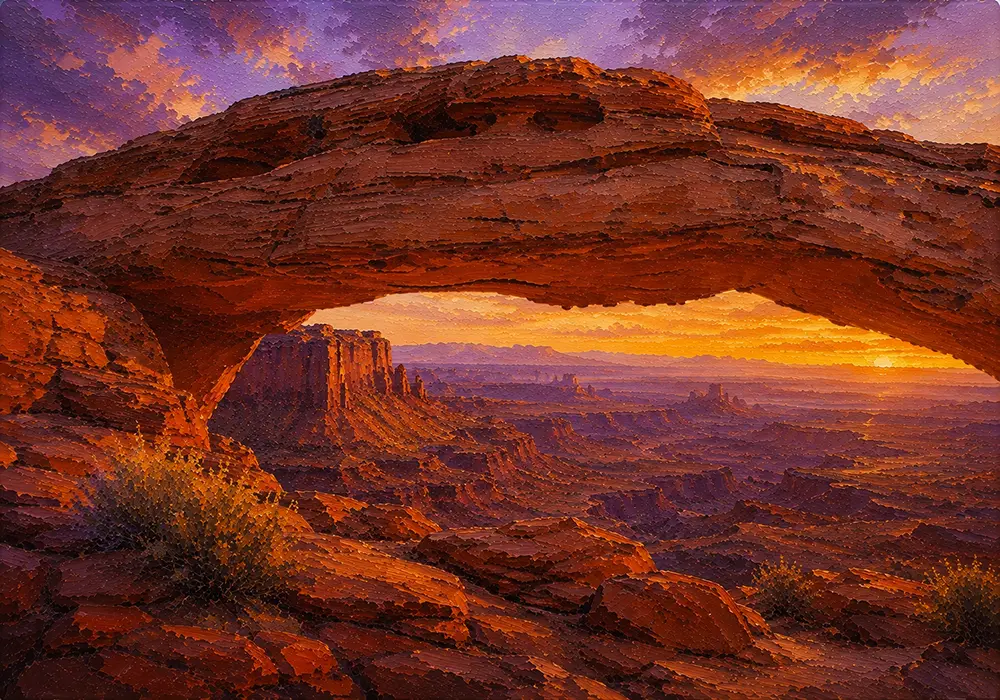 Desert Horizon Southwest Desert Wall Art Desert Southwest Art Print