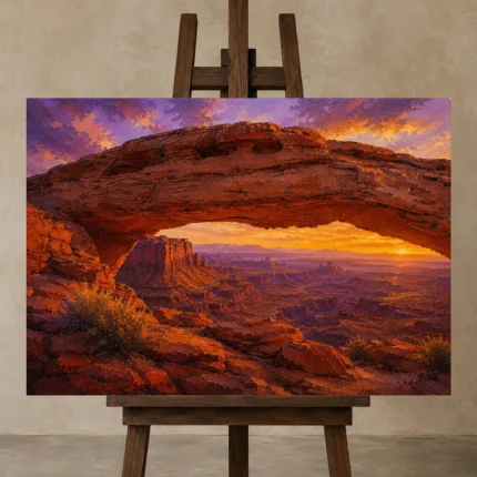Premium Wall Art Yatay Html Edition – CP-US-DS-H-001 displayed on a studio easel