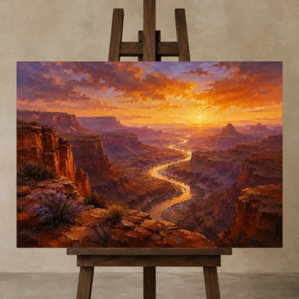 Premium Wall Art Yatay Html Edition – CP-US-DS-H-002 displayed on a studio easel