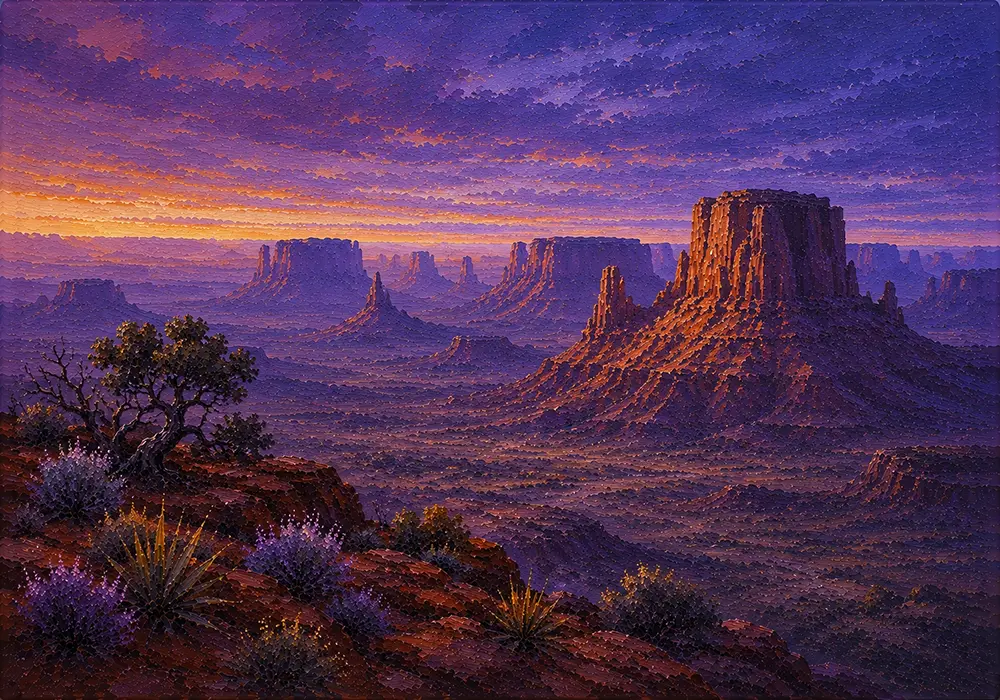 Desert Reverie Southwest Desert Wall Art Desert Southwest Art Print