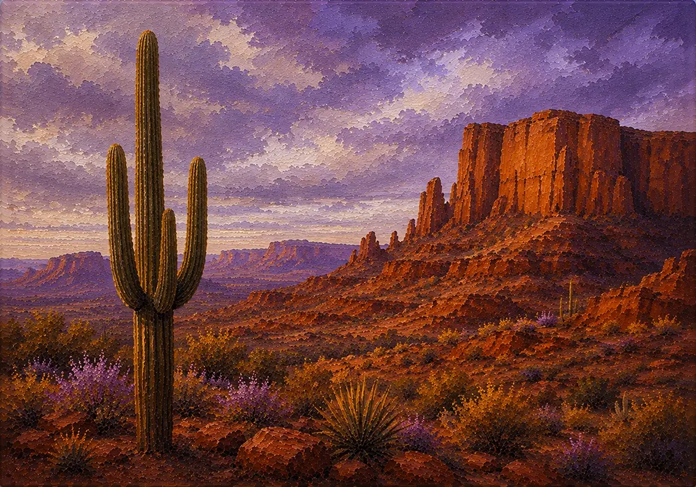 Desert Expanse Southwest Desert Wall Art Desert Southwest Art Print