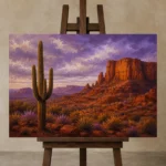Premium Wall Art Yatay Html Edition – CP-US-DS-H-005 displayed on a studio easel