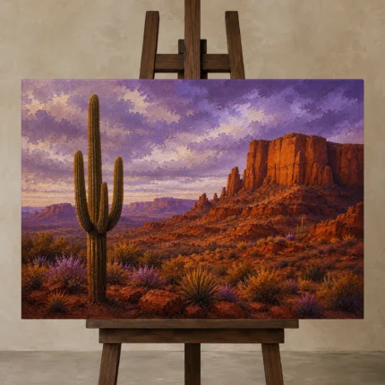 Premium Wall Art Yatay Html Edition – CP-US-DS-H-005 displayed on a studio easel
