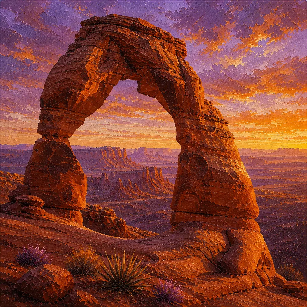 Desert Study Southwest Desert Wall Art Desert Southwest Art Print