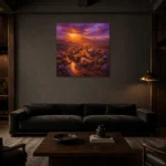 Premium Wall Art Kare Html Edition – CP-US-DS-S-003 shown in a warm modern interior