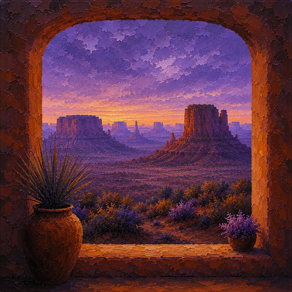 Desert Echo Southwest Desert Wall Art Desert Southwest Art Print