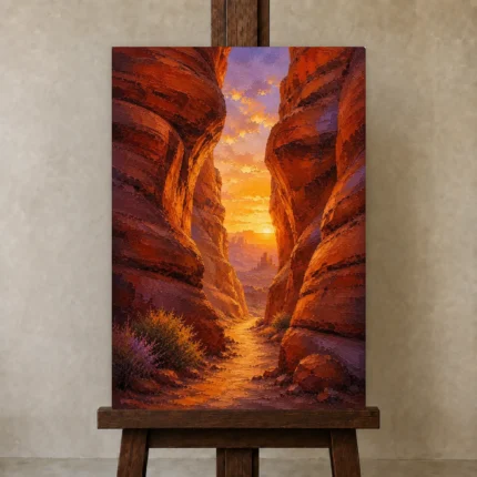 Premium Wall Art Dikey Html Edition – CP-US-DS-V-002 displayed on a studio easel