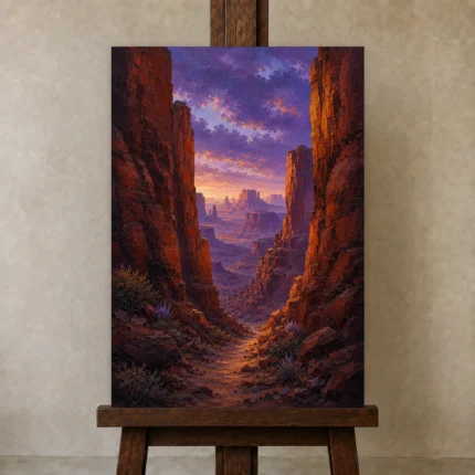 Premium Wall Art Dikey Html Edition – CP-US-DS-V-004 displayed on a studio easel