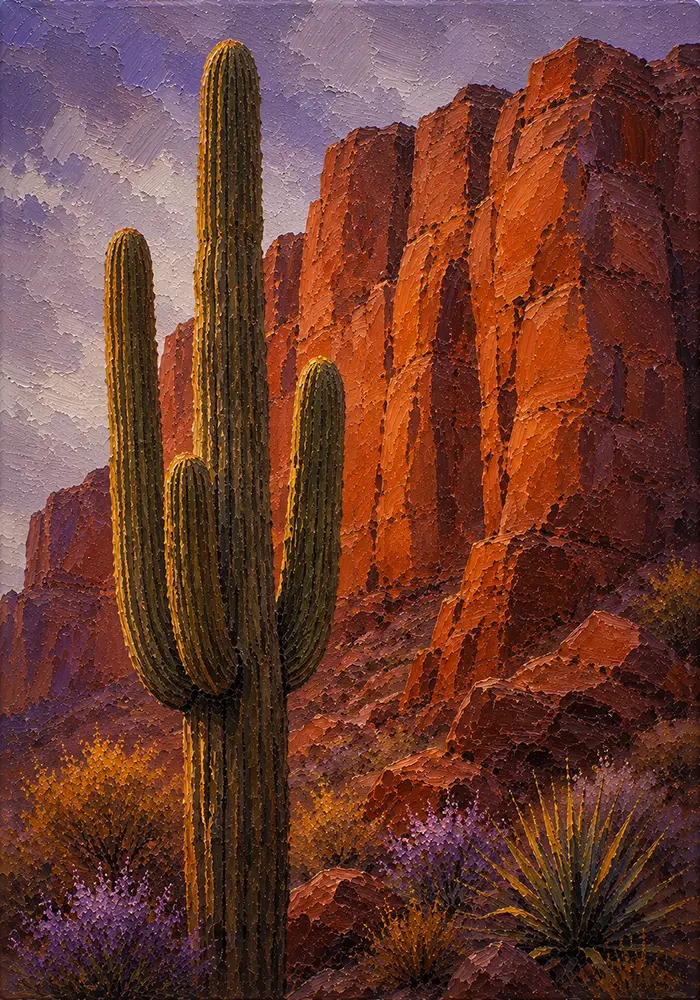 Desert Reliquary Southwest Desert Wall Art Desert Southwest Art Print