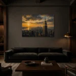 Premium Wall Art Yatay Html Edition – CP-US-GM-H-001 shown in a warm modern interior