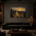 Premium Wall Art Yatay Html Edition – CP-US-GM-H-002 shown in a warm modern interior