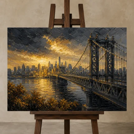 Premium Wall Art Yatay Html Edition – CP-US-GM-H-003 displayed on a studio easel