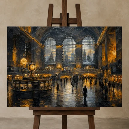 Premium Wall Art Yatay Html Edition – CP-US-GM-H-004 displayed on a studio easel