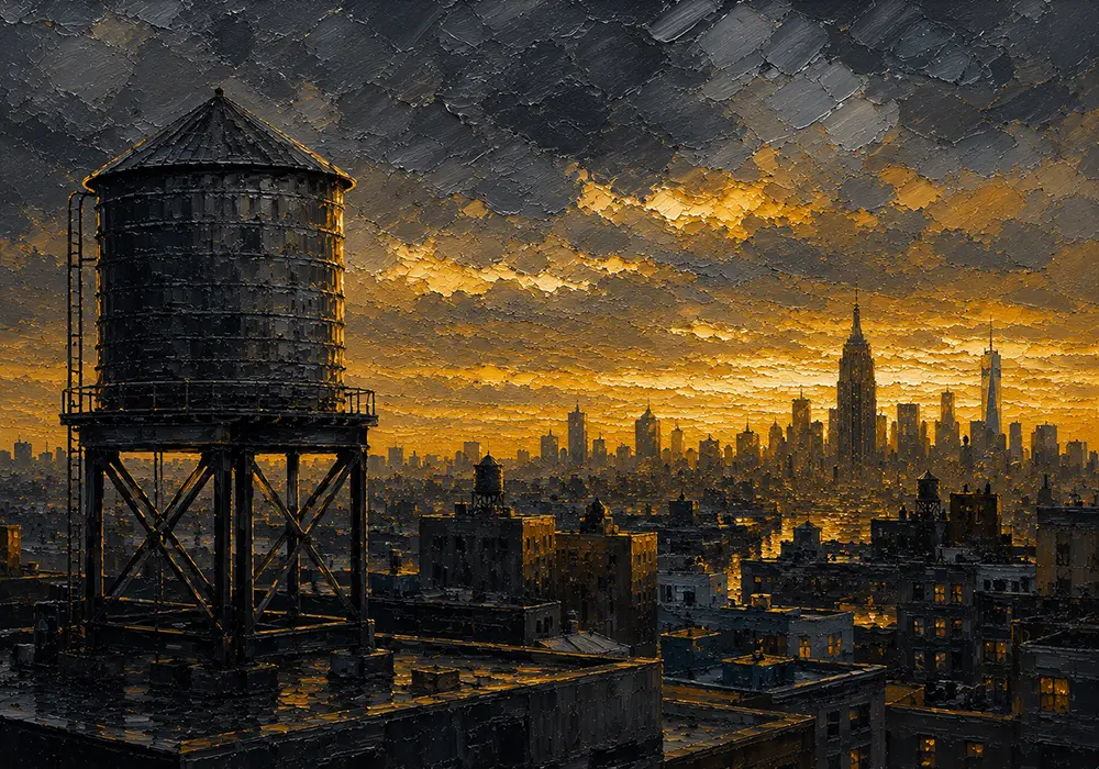 Metropolis Expanse New York City Wall Art Gilded Metropolis Art Print