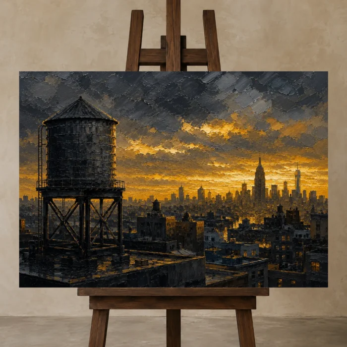 Premium Wall Art Yatay Html Edition – CP-US-GM-H-005 displayed on a studio easel