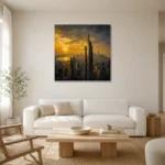 Premium Wall Art Kare Html Edition – CP-US-GM-S-001 styled in a refined neutral interior