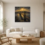 Premium Wall Art Kare Html Edition – CP-US-GM-S-003 styled in a refined neutral interior