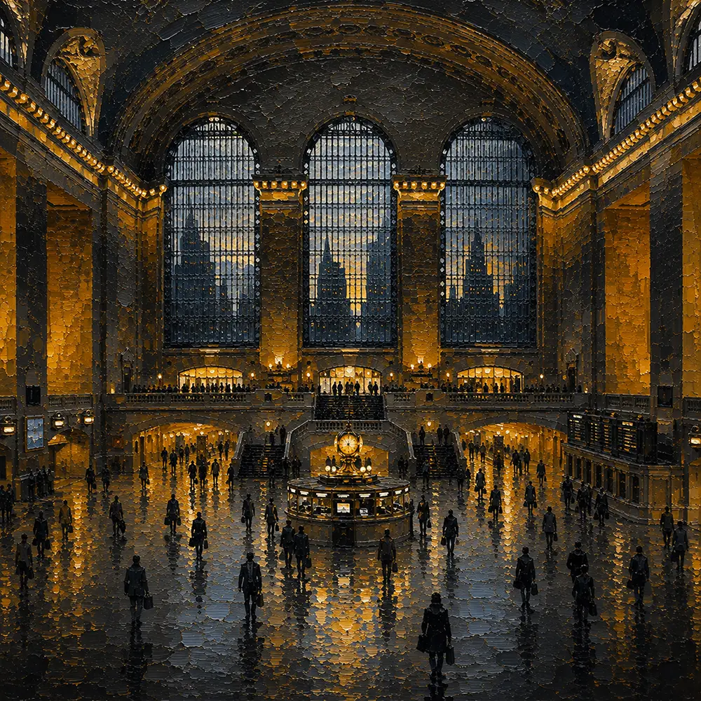 Metropolis Echo New York City Wall Art Gilded Metropolis Art Print