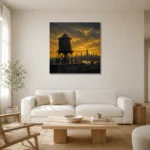 Premium Wall Art Kare Html Edition – CP-US-GM-S-005 styled in a refined neutral interior