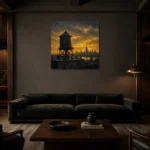 Premium Wall Art Kare Html Edition – CP-US-GM-S-005 shown in a warm modern interior