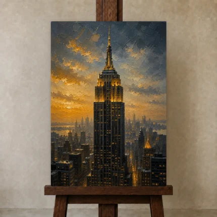 Premium Wall Art Dikey Html Edition – CP-US-GM-V-001 displayed on a studio easel