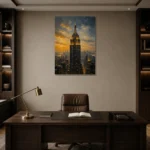 Premium Wall Art Dikey Html Edition – CP-US-GM-V-001 displayed in a contemporary gallery-inspired room