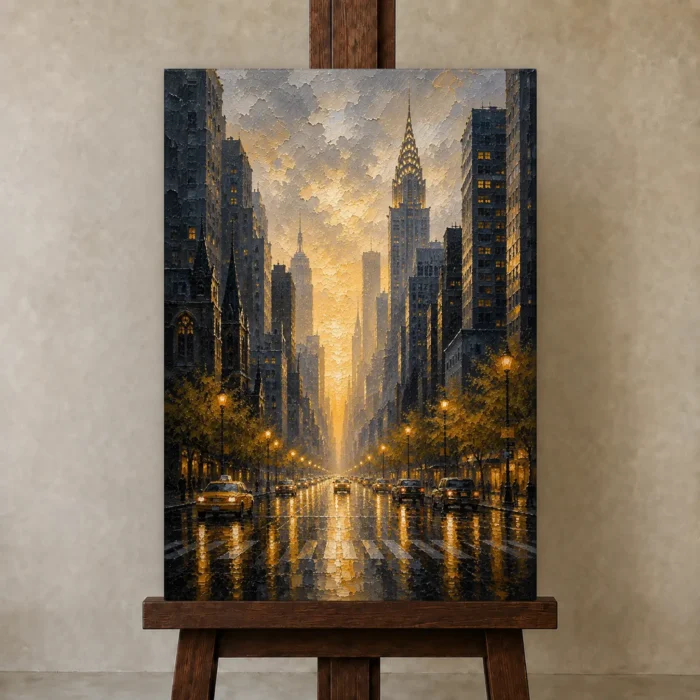 Premium Wall Art Dikey Html Edition – CP-US-GM-V-002 displayed on a studio easel