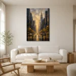 Premium Wall Art Dikey Html Edition – CP-US-GM-V-002 styled in a refined neutral interior
