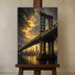 Premium Wall Art Dikey Html Edition – CP-US-GM-V-003 displayed on a studio easel