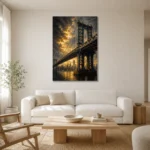 Premium Wall Art Dikey Html Edition – CP-US-GM-V-003 styled in a refined neutral interior