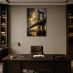 Premium Wall Art Dikey Html Edition – CP-US-GM-V-003 displayed in a contemporary gallery-inspired room