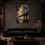 Premium Wall Art Dikey Html Edition – CP-US-GM-V-003 shown in a warm modern interior