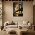 Premium Wall Art Dikey Html Edition – CP-US-GM-V-003 presented in a sophisticated home setting