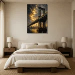 Premium Wall Art Dikey Html Edition – CP-US-GM-V-003 showcased in an elegant minimalist interior